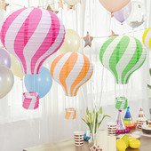 12 colių „pasidaryk pats“ karšto oro balionas, spalvoti popieriniai žibintai, sulankstomas pakabinamas krepšelis gimtadienio vakarėlio vestuvių dekoravimo reikmenys