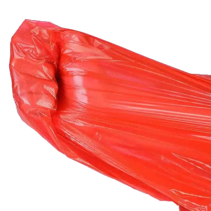 40/50db Piros műanyag zacskó Szupermarket Élelmiszerbolt Ajándék bevásárlótáska Vastag fogantyúval Mellényes Táska Konyhai Tároló Tiszta Szemeteszsák