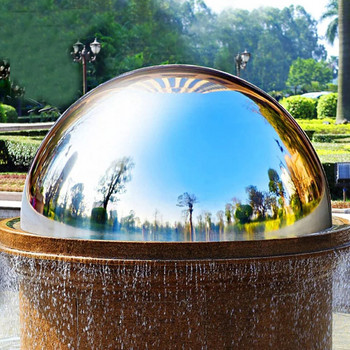 4 τμχ Μπάλες από ανοξείδωτο χάλυβα κοιτάζοντας μπάλες Gardens Metal Outdoor Reflective Globe Hollow