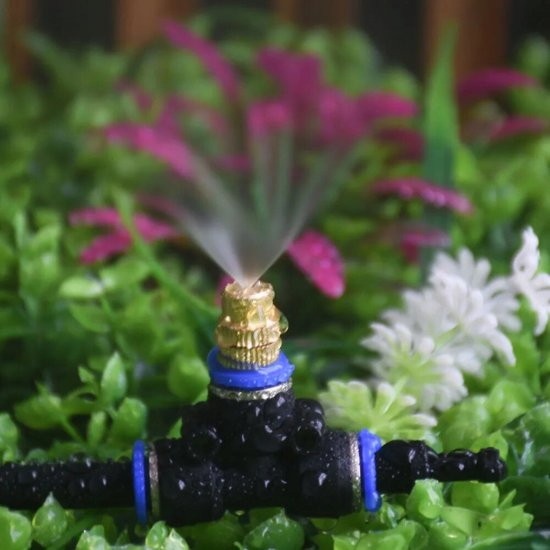 Kültéri párásító hűtőrendszer fúvókák, 8 mm-es, egyenes, pólózáras csatlakozás kerti erkély virágcserép öntözéséhez