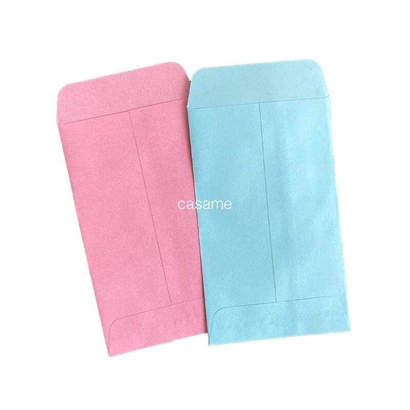 6x10cm rózsaszín kék tasak papírzacskó ajándék fiú lány dekoráció csomagolás aranyos cukorka baba zuhany vendég kis mini Kraft kézműves barna