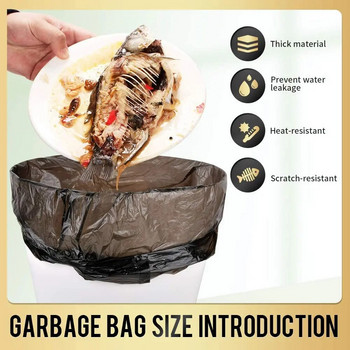 100PCS торба за боклук Кофа за боклук за еднократна употреба Удебелена жилетка Стил за съхранение Цветни преносими домашна кухня Удобни торби за боклук