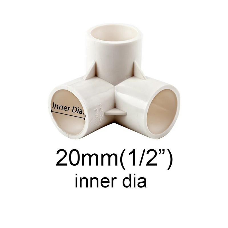 20/25/32mm kék fehér PVC csőszerelvények egyenes könyökös póló keresztcsatlakozó 1/2 3/4 1 hüvelykes vízcsőadapter 3 4 5 6 irányú csatlakozások