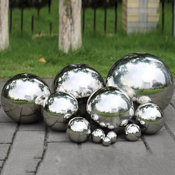 1 τμχ Seamless Hollow Ball 304 από ανοξείδωτο ατσάλι Mirror Ball Sphere 19/38/51/80/100/120/150/200/300mm Για Διακοσμήσεις Κήπου #4O
