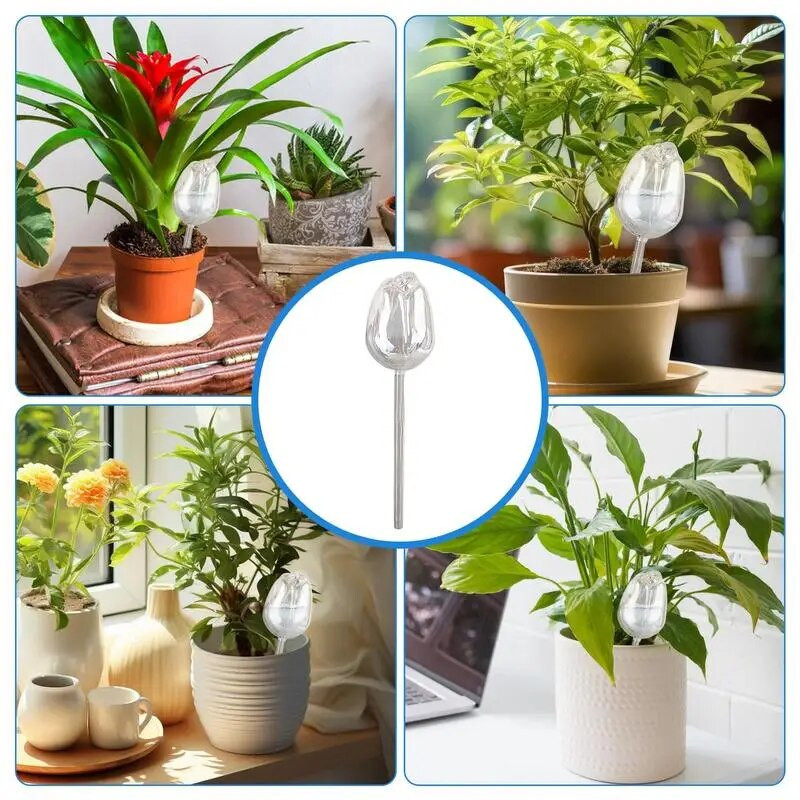 Automatikus növényi öntözés, önüveges öntözőgömbök, csepegtető öntözőrendszerek otthoni kerti virágos beltéri növényekhez