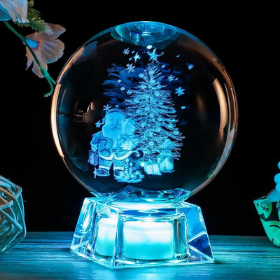 Kristálygömb 3D lézergravírozott bolygók Modell Gömb Csillagászati Ajándékasztal Otthoni dekoráció születésnapi ünnepi ajándék fénykép