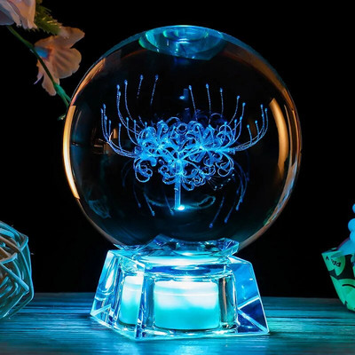 Kristálygömb 3D lézergravírozott bolygók Modell Gömb Csillagászati Ajándékasztal Otthoni dekoráció születésnapi ünnepi ajándék fénykép