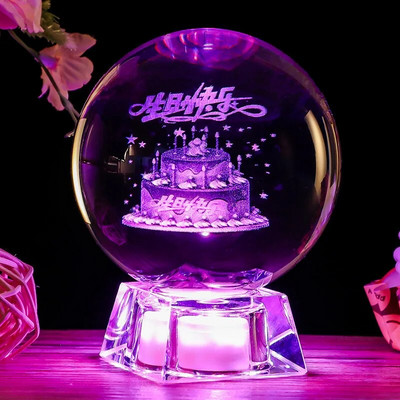 Kristálygömb 3D lézergravírozott bolygók Modell Gömb Csillagászati Ajándékasztal Otthoni dekoráció születésnapi ünnepi ajándék fénykép