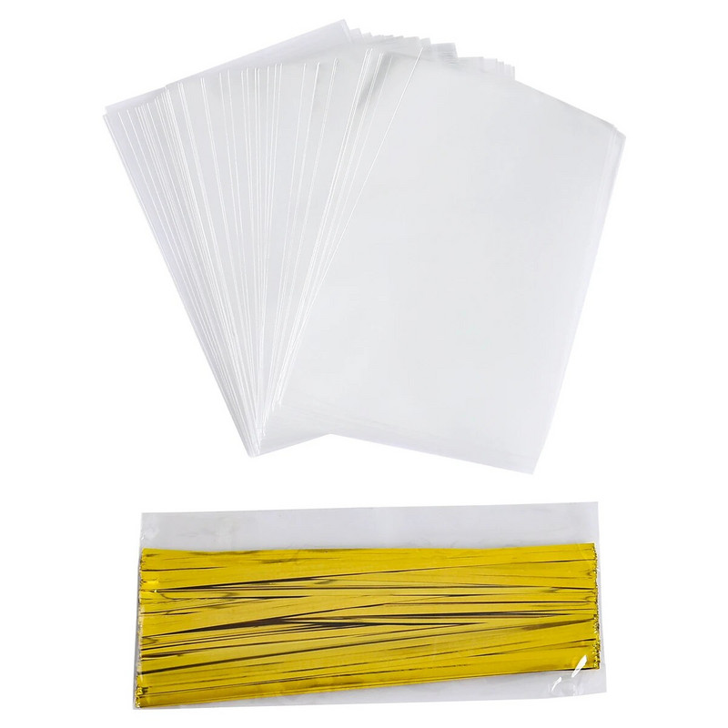 Átlátszó négyzet alakú cukorkatáskák műanyag celofán csomag cukorkát esküvői születésnapi parti dekoráció ajándékok szívesség gyerekeknek