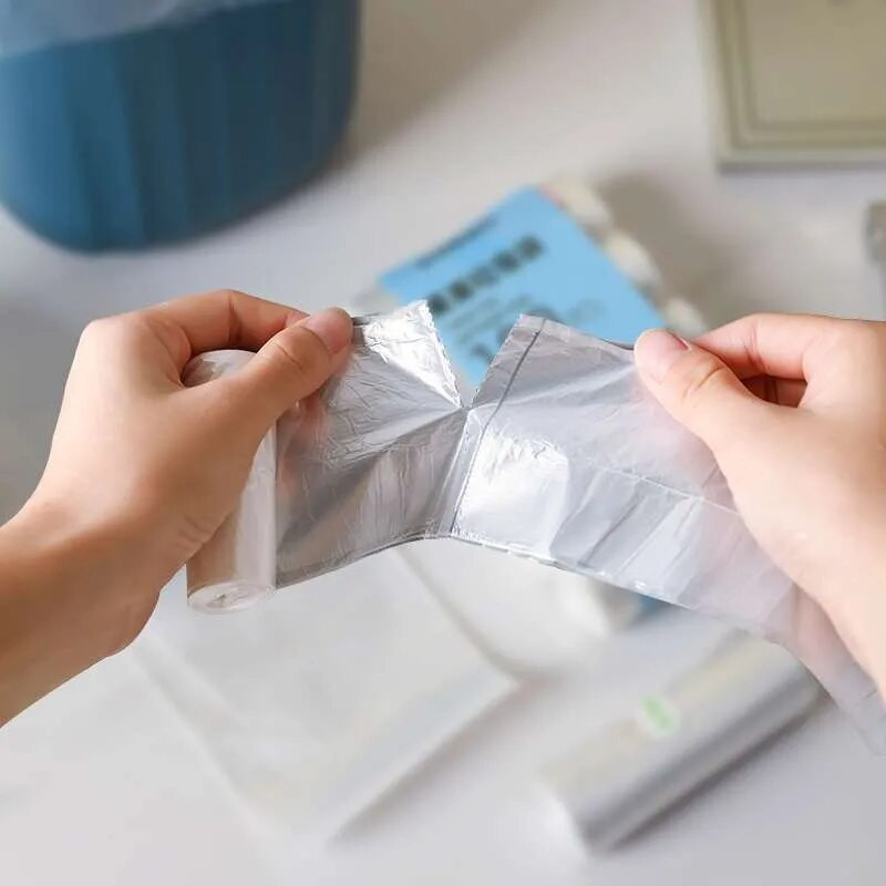 5 tekercs 100 db mini szemeteszsák háztartási vastagított kis asztali szemetes kukák szemeteszsákok eldobható szemetes zsákok konyhai eszközök