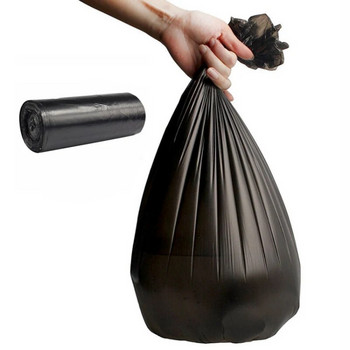 Домакинска черна удебелена торба за боклук за баня Еднократна ръчна употреба Големи кухненски отпадъци Черни найлонови торби Домашна чиста торба