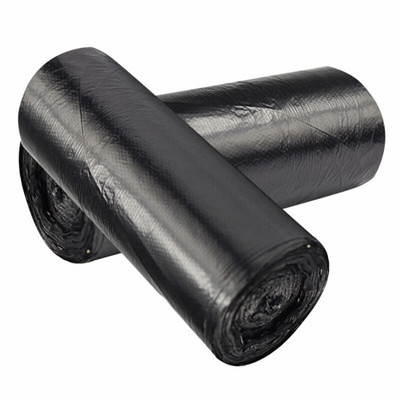 Háztartási fekete vastagságú szemeteszsák fürdőszobai eldobható kézi hordáshoz nagy konyhai hulladék fekete műanyag zacskók otthoni tisztasági táska