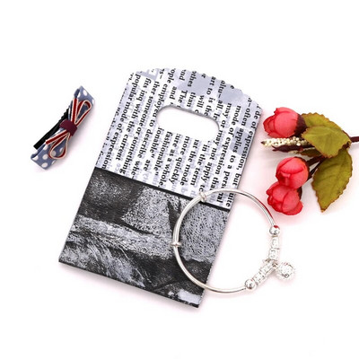 50 db/tétel Multi Designs Kis műanyag zacskó 9x15cm Boutique Ajándéktáska Fogantyúval Szép Charms Fülbevaló Ékszer Csomagoló Táskák