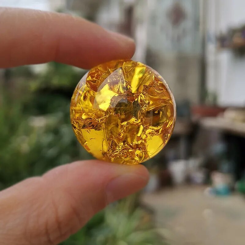 Üveggömb kristály jégrepedés golyó vízszökőkút Bonsai Feng Shui kézműves kerti dekoráció díszek repedező figura