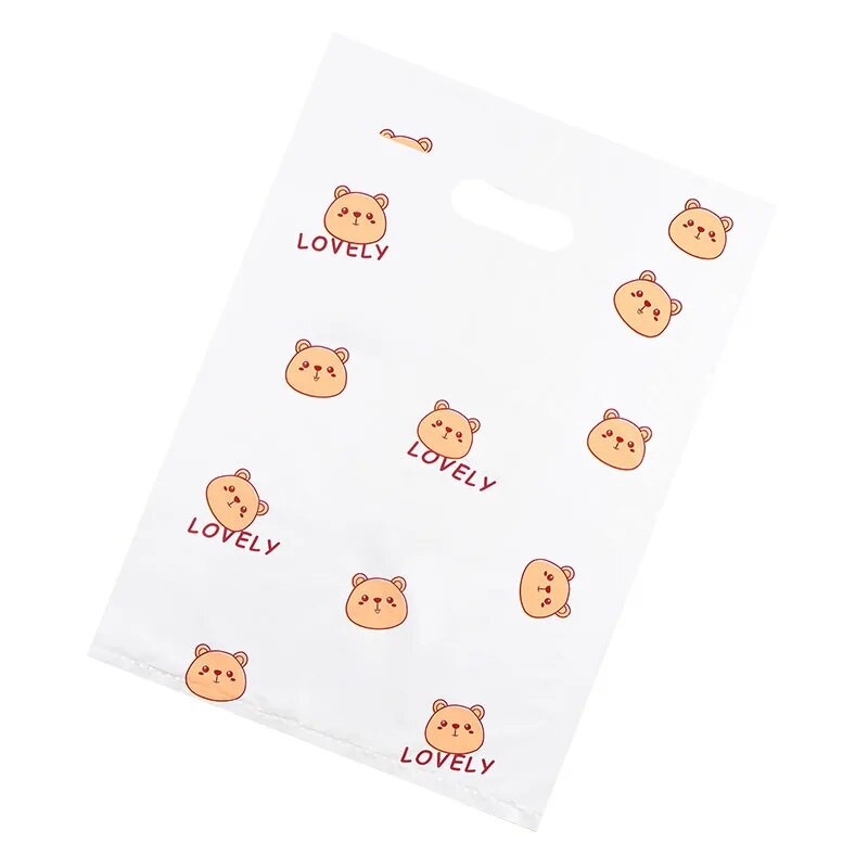 25db/tétel Kis százszorszép átlátszó műanyag zacskó csinos mini vegyes mintás ékszer fülbevaló ékszer ajándéktáska bevásárlótáska