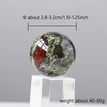 1 τμχ Natural Dragon Blood Stone Crystal Ball Healing Jasper Quartz Διακοσμητικό Σφαιράκι Φωτογραφίας Δώρο Διακόσμηση γραφείου