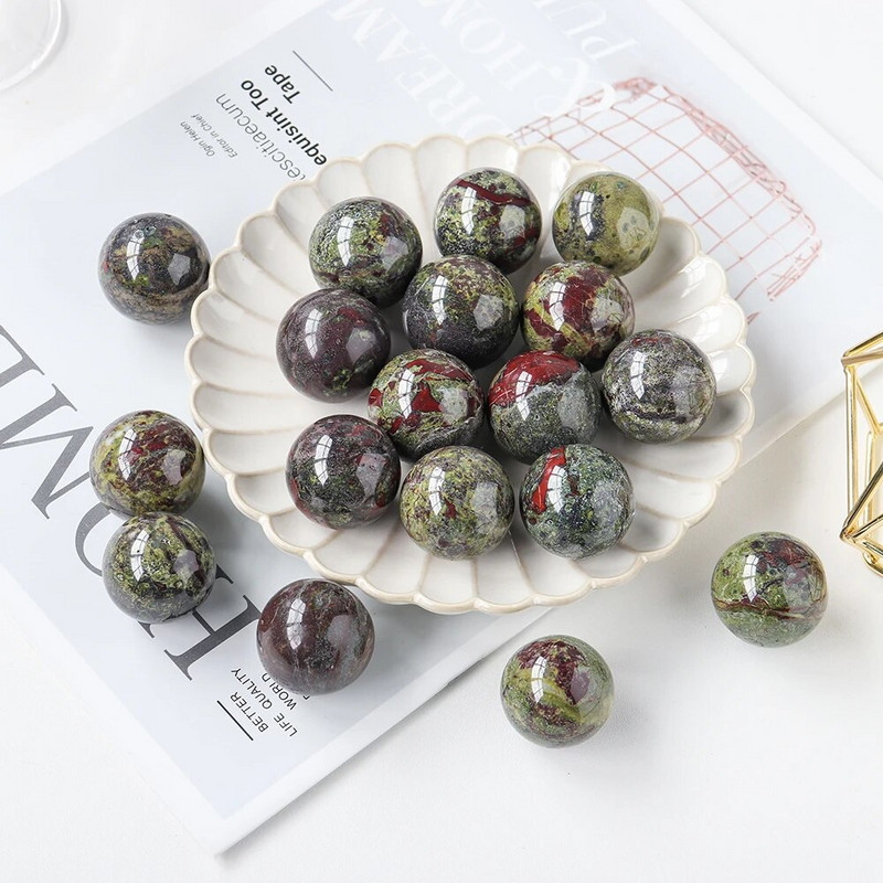 1db természetes sárkányvér kő kristálygömb gyógyító jáspis kvarc dekoratív gömb fotózás kellék Otthoni irodai dekorációs ajándék