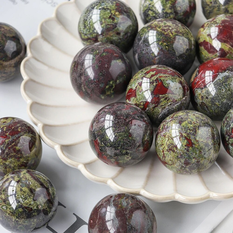 1db természetes sárkányvér kő kristálygömb gyógyító jáspis kvarc dekoratív gömb fotózás kellék Otthoni irodai dekorációs ajándék