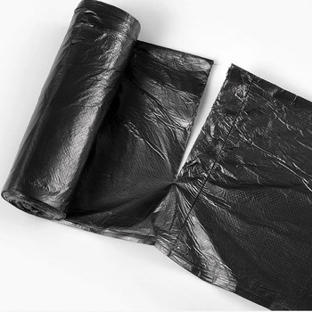 Торби за боклук Домакински преносими удебелени достъпни кухненски Черен тип жилетка Кофа за боклук Найлонови торби Кухненско съхранение