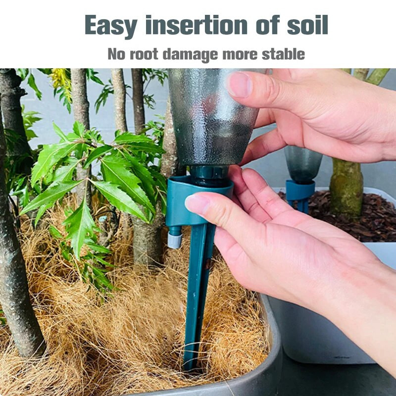 Önöntöző háztartási csepegtető készletek Automatikus vízállítási lehetőséggel állítható kerti cserepes virágos öntözőrendszer műanyag tüskék