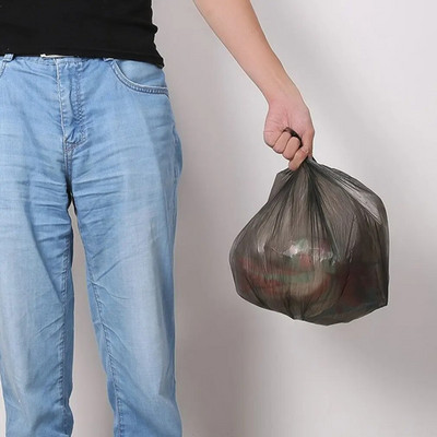 Σακούλες σκουπιδιών Οικιακά Φορητές Πυκνωμένο Προσιτό Κουζίνα Μαύρο Γιλέκο Τύπος Κάδος Σκουπιδιών Πλαστικές Σακούλες Αποθήκευση κουζίνας