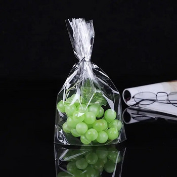 100 бр. Прозрачна плоска отворена чанта за бонбони OPP пластмасова целофанова торбичка Опаковка за близалки Опаковка за бисквитки Торбички за подаръци за сватбени партита