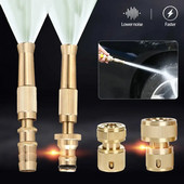 Autós nagynyomású vízszóró pisztoly szórófej Mosógép fúvóka gyorscsatlakozóval sárgaréz gyepkerti tömlőcső