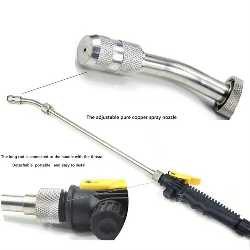 28-72 cm nagynyomású vízpisztoly fém vízpisztoly, kerti mosó tömlő pálca fúvóka permetező öntöző spray sprinkler tisztítóeszköz