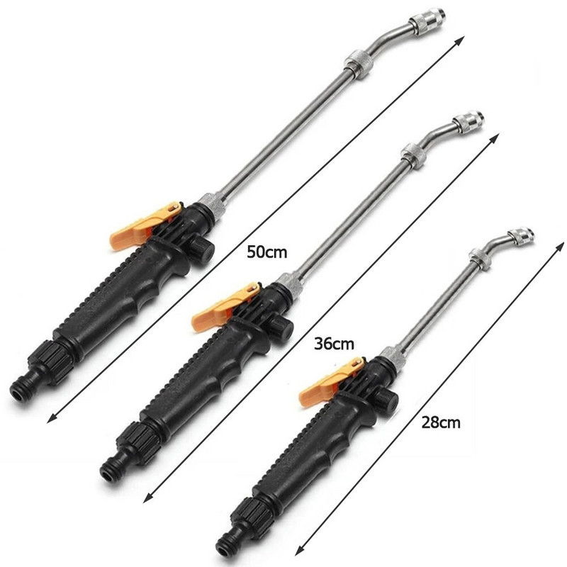 28-72 cm nagynyomású vízpisztoly fém vízpisztoly, kerti mosó tömlő pálca fúvóka permetező öntöző spray sprinkler tisztítóeszköz