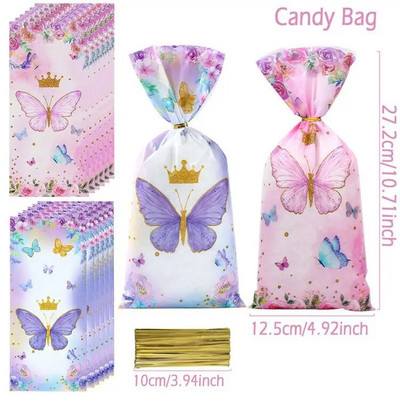 25/50db Cukorka táskák Ajándék csomagolótáskák Szivárvány Egyszarvú Születésnapi Party dekorációk Ajándék cukorka táska Babazuhany parti kellékek