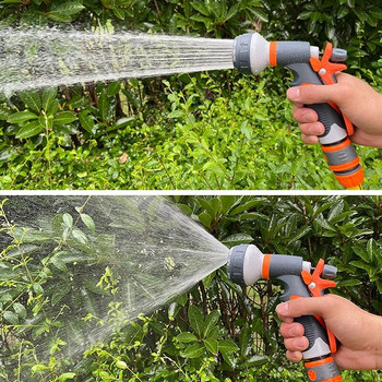 Πιστόλια νερού πολλαπλών λειτουργιών Ρυθμιζόμενη πίεση Πιστόλια ψεκασμού πλυντηρίου αυτοκινήτων 8 τρόπων TPR Handle Lawn Watering Sprinkles Garden Supplies
