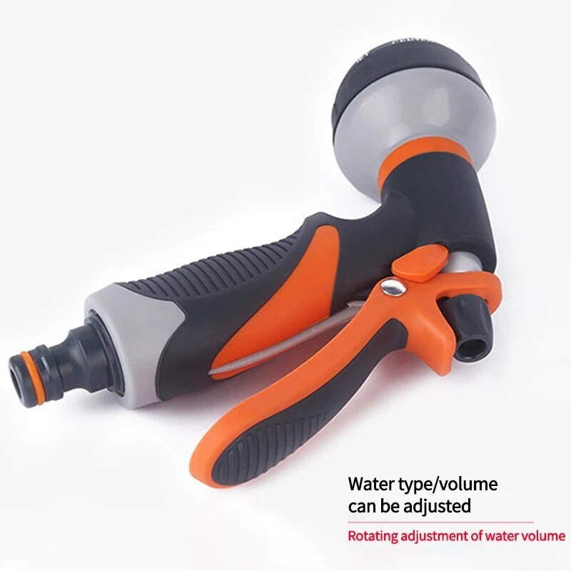 Többfunkciós vízpisztolyok, állítható nyomású autómosó szórópisztolyok 8 üzemmódú TPR fogantyús fűlocsoló permetezők kerti kellékek
