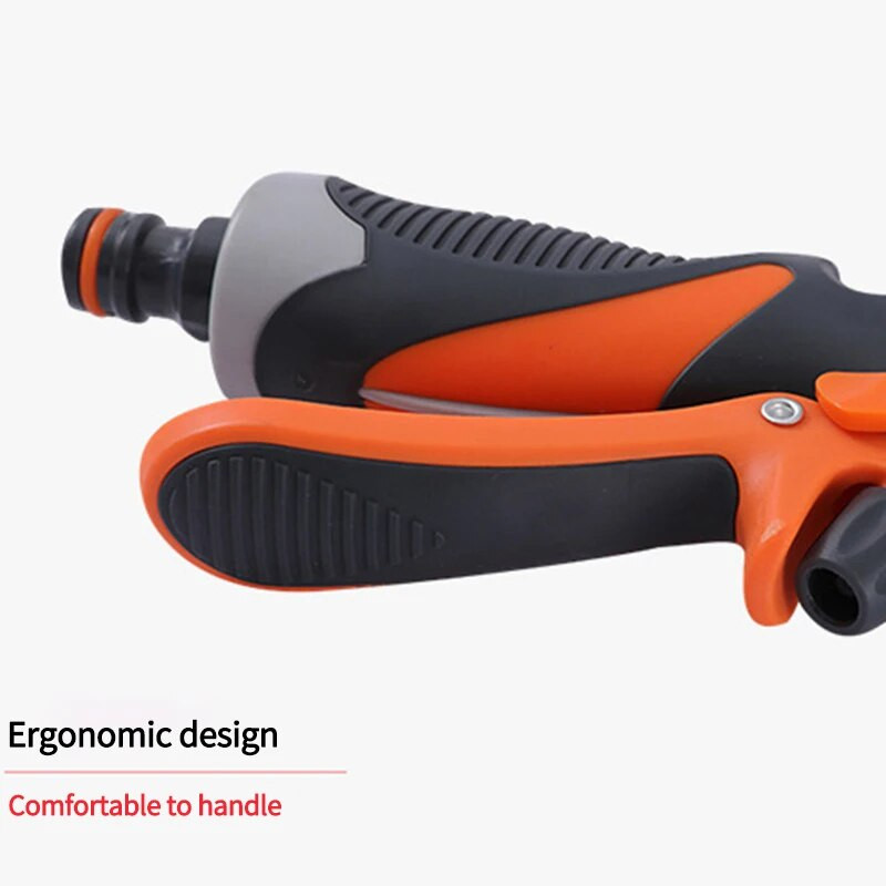 Többfunkciós vízpisztolyok, állítható nyomású autómosó szórópisztolyok 8 üzemmódú TPR fogantyús fűlocsoló permetezők kerti kellékek