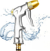 Kerti tömlőfúvóka Nagy teherbírású fém szórópisztoly permetező sárgaréz autómosó üzemekhez, öntözéshez, háziállatokhoz, zuhanypadló tisztításához