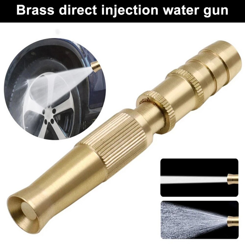 1/4 nagynyomású mosó zuhany autómosó vízpisztoly Háztartási kefe autós öntöző fúvóka soros típusú réz