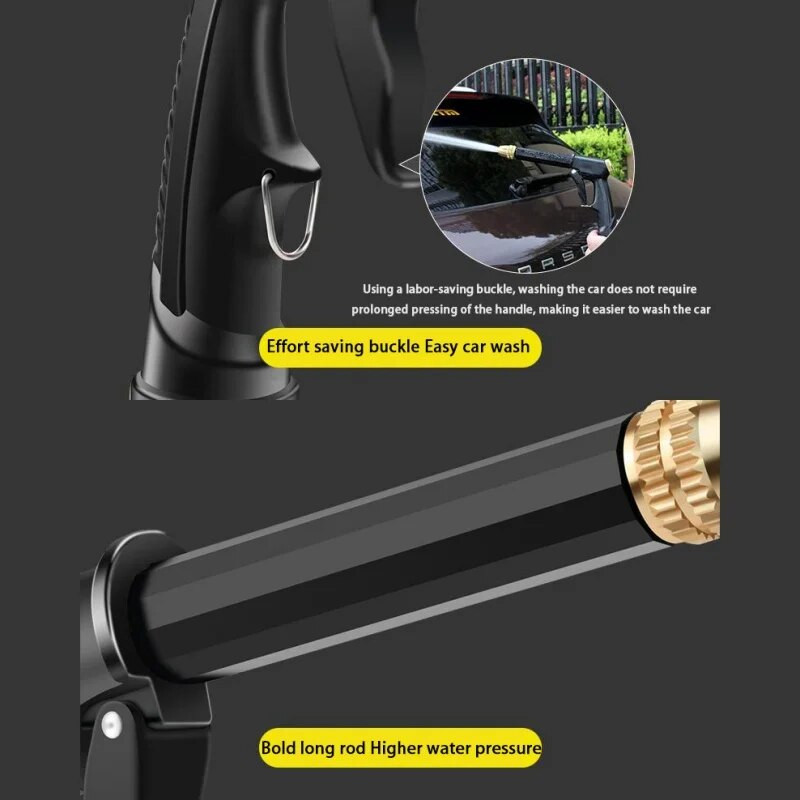 Hordozható autómosó nagynyomású vízszóró pisztoly locsoló habos vízpisztoly otthoni kerttisztításhoz, autómosó tartozékokhoz