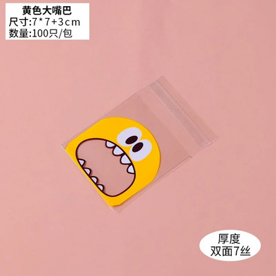 100 db aranyos szörny éles fogak műanyag zacskók karácsonyi ajándék csomagoló táskák esküvői cukorka táska OPP táskák születésnapi húsvéti parti dekoráció