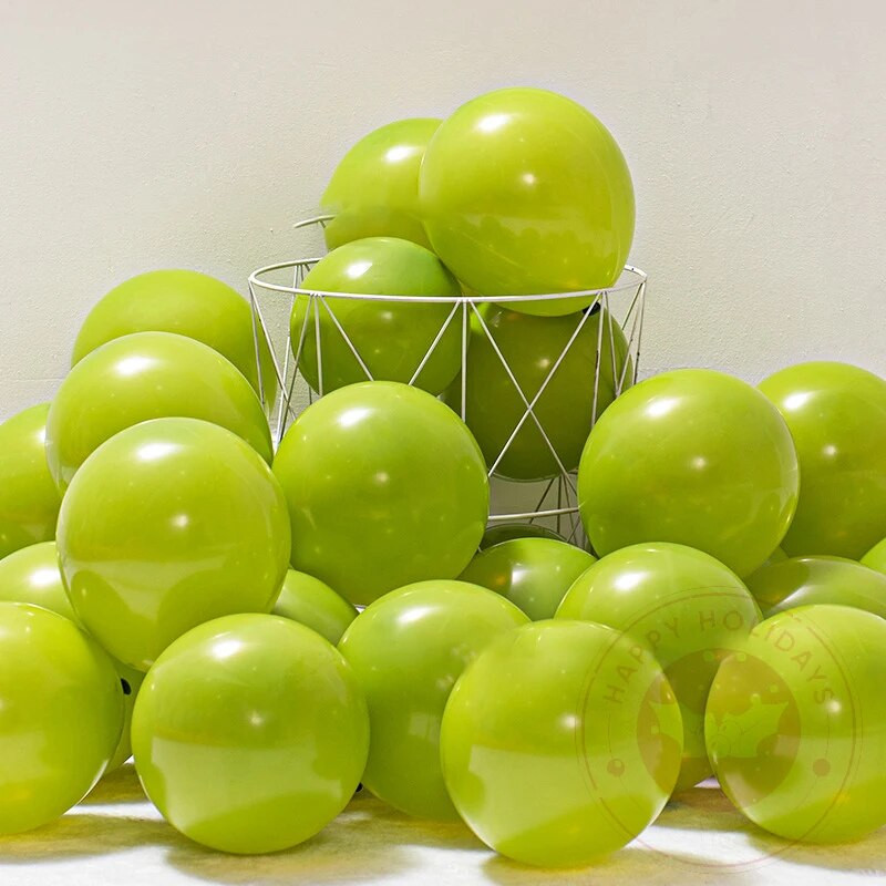 10 hüvelykes 20/50/100 db Vintage olivazöld avokádó tinta zöld léggömb baba születésnapi parti dekoráció erdő témájú jelenet dekoráció