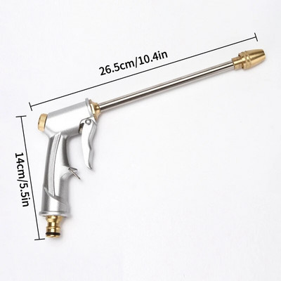 Fém kerti vízpisztoly locsoló közvetlen szórópisztoly tömlőfúvóka nagynyomású autómosó vízsugár pisztoly öntözés öntöző eszközök