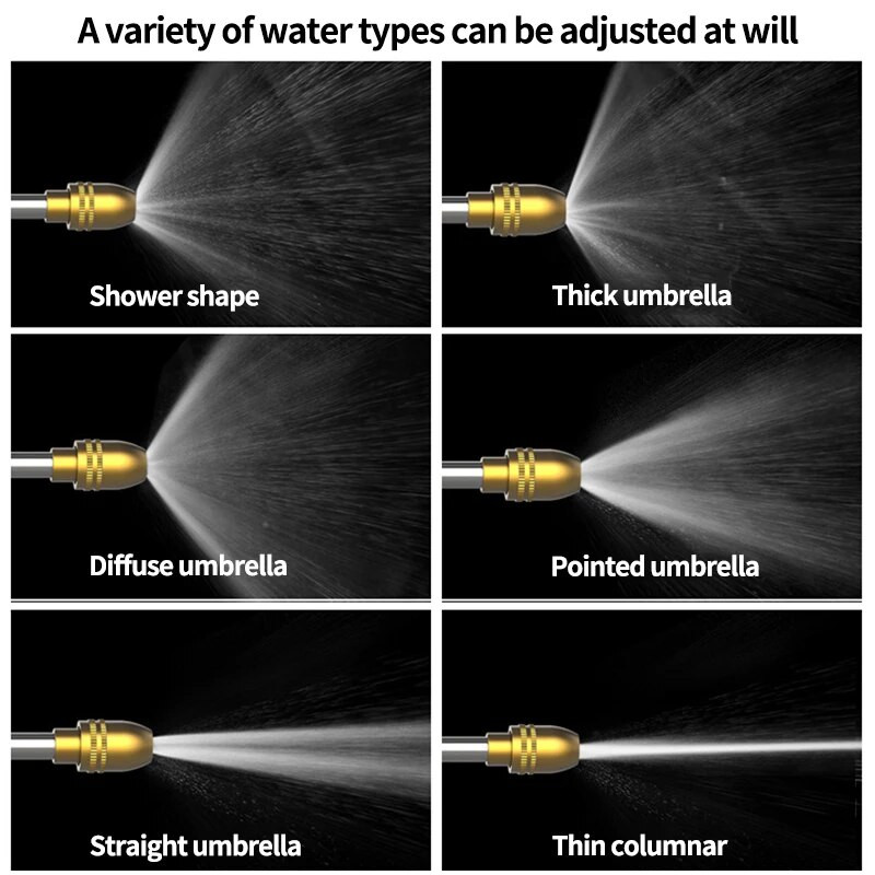 Fém kerti vízpisztoly locsoló közvetlen szórópisztoly tömlőfúvóka nagynyomású autómosó vízsugár pisztoly öntözés öntöző eszközök