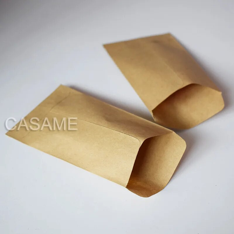 6x10cm-es sütiszacskó 100db nátronpapír zacskó mini boríték ajándékzacskó cukorka zacskó Snack sütési csomag kellékek ajándékcsomagoló ragasztódoboz