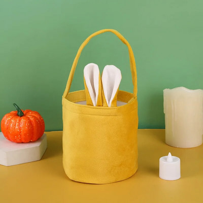 Húsvéti kosárdíszek Bársony húsvéti táskák Új minta Aranyos édességtáskák Esküvői születésnapi parti dekoráció nagykereskedés 2024