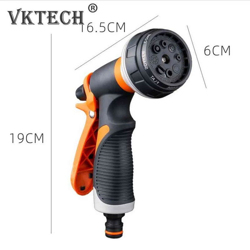 Öntözőpisztoly Kerti fúvóka tömlő fúvóka Állítható fúvóka Vízpisztoly Gyeptömlő Multifunkciós kerti nagynyomású permetező