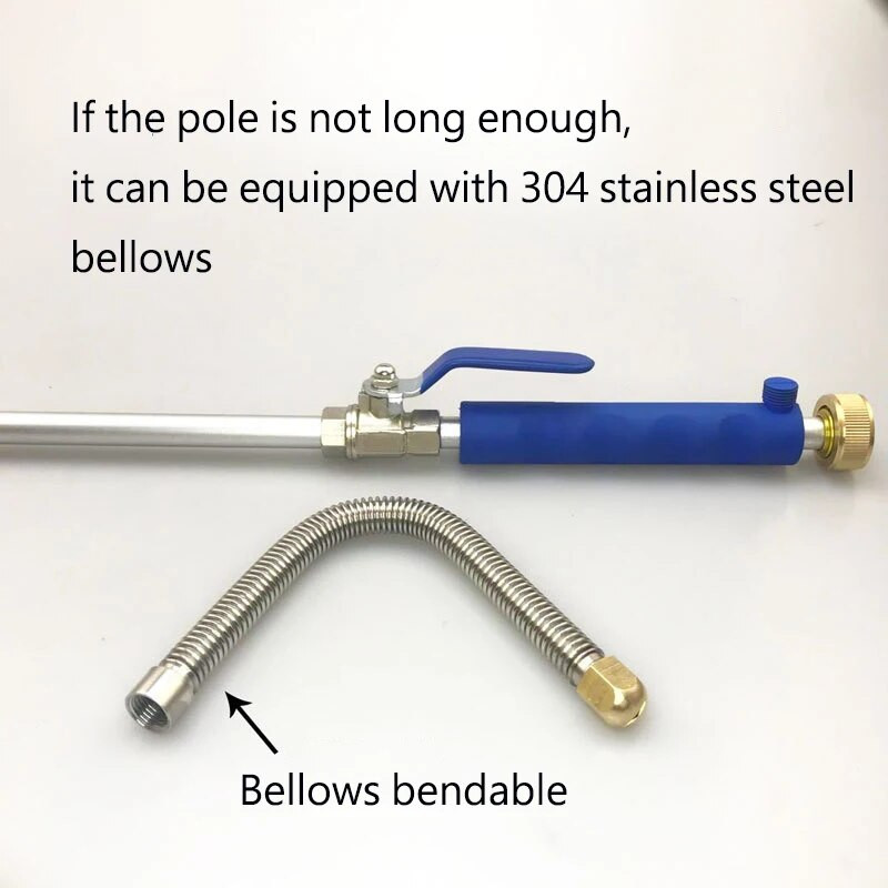 1 db autómosó karbantartás nagynyomású vízpisztolymosó vízsugár tömlő cső pálca fúvóka permetező permetező tisztítóeszközök