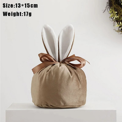 Húsvéti nyúl táskák Aranyos nyuszi ajándékcsomagolás bársonyos Valentin-napi csokoládé cukorka zacskók Esküvői Születésnapi Party Ékszer Szervező