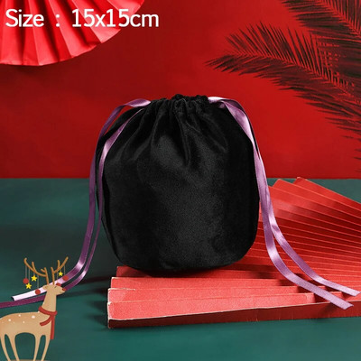 Húsvéti nyúl táskák Aranyos nyuszi ajándékcsomagolás bársonyos Valentin-napi csokoládé cukorka zacskók Esküvői Születésnapi Party Ékszer Szervező