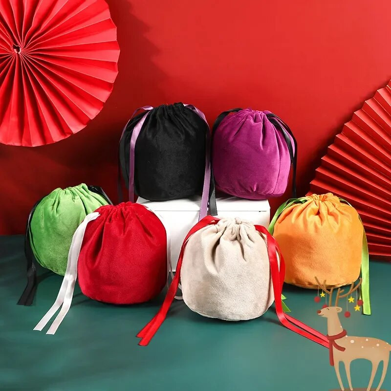 Húsvéti nyúl táskák Aranyos nyuszi ajándékcsomagolás bársonyos Valentin-napi csokoládé cukorka zacskók Esküvői Születésnapi Party Ékszer Szervező