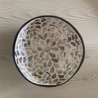 Kreatív, kézzel készített kókuszdióhéjú tálfa fatál lakberendezési tárolótálca