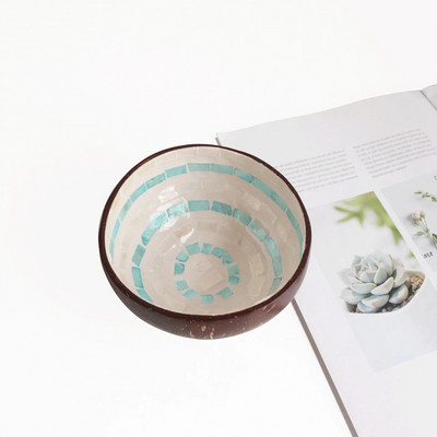 Kreatív, kézzel készített kókuszdióhéjú tálfa fatál lakberendezési tárolótálca