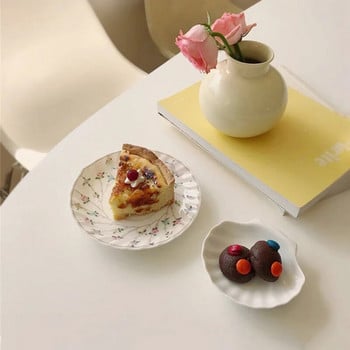 Керамична чиния Подноси за съхранение на плодове Творчески десертни чинии Поднос за закуска Орнамент от раковини Орнамент за трапезария Platos Cerámica